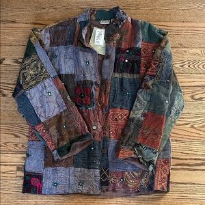 Chico's Multicolor Patchwork Jacket